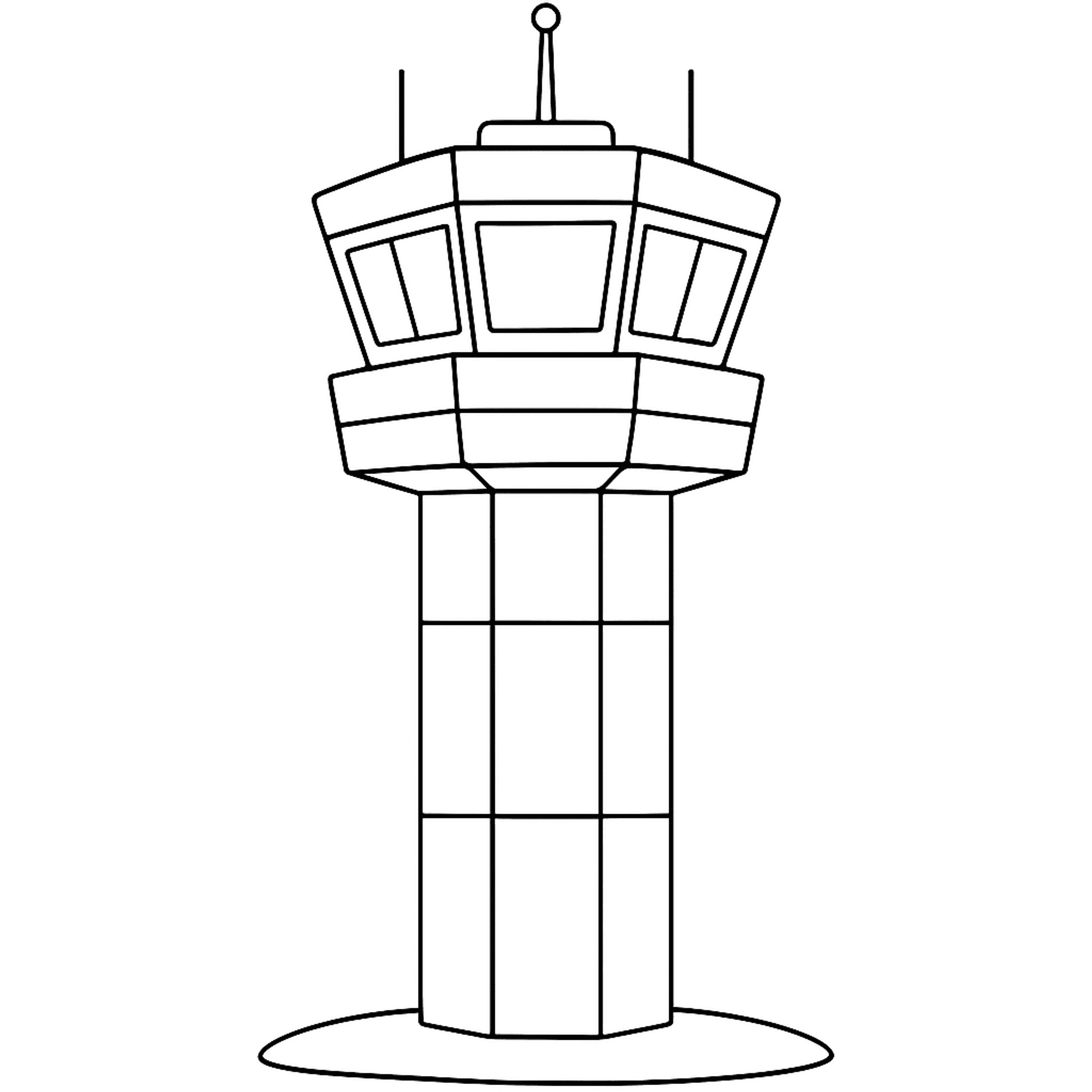 Luchtverkeersleider Kleurplaat