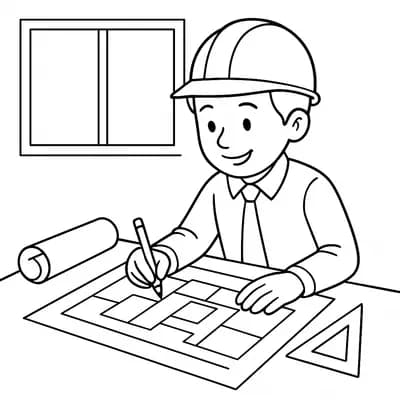 Architect Kleurplaat