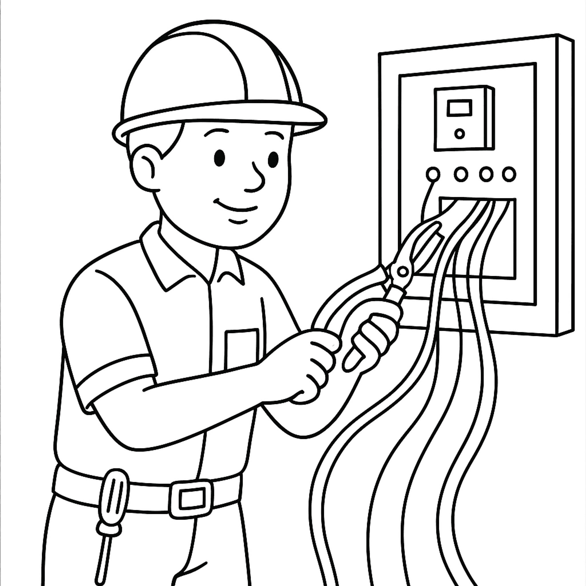 Elektricien Kleurplaat