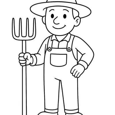 Boer Kleurplaat
