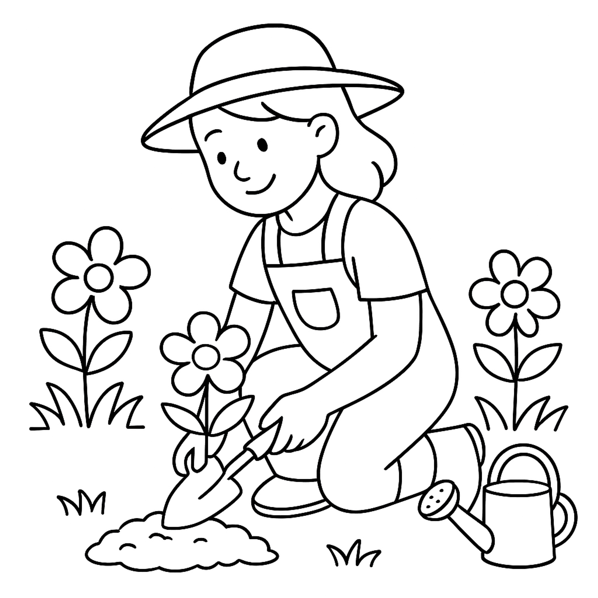 Tuinman Kleurplaat