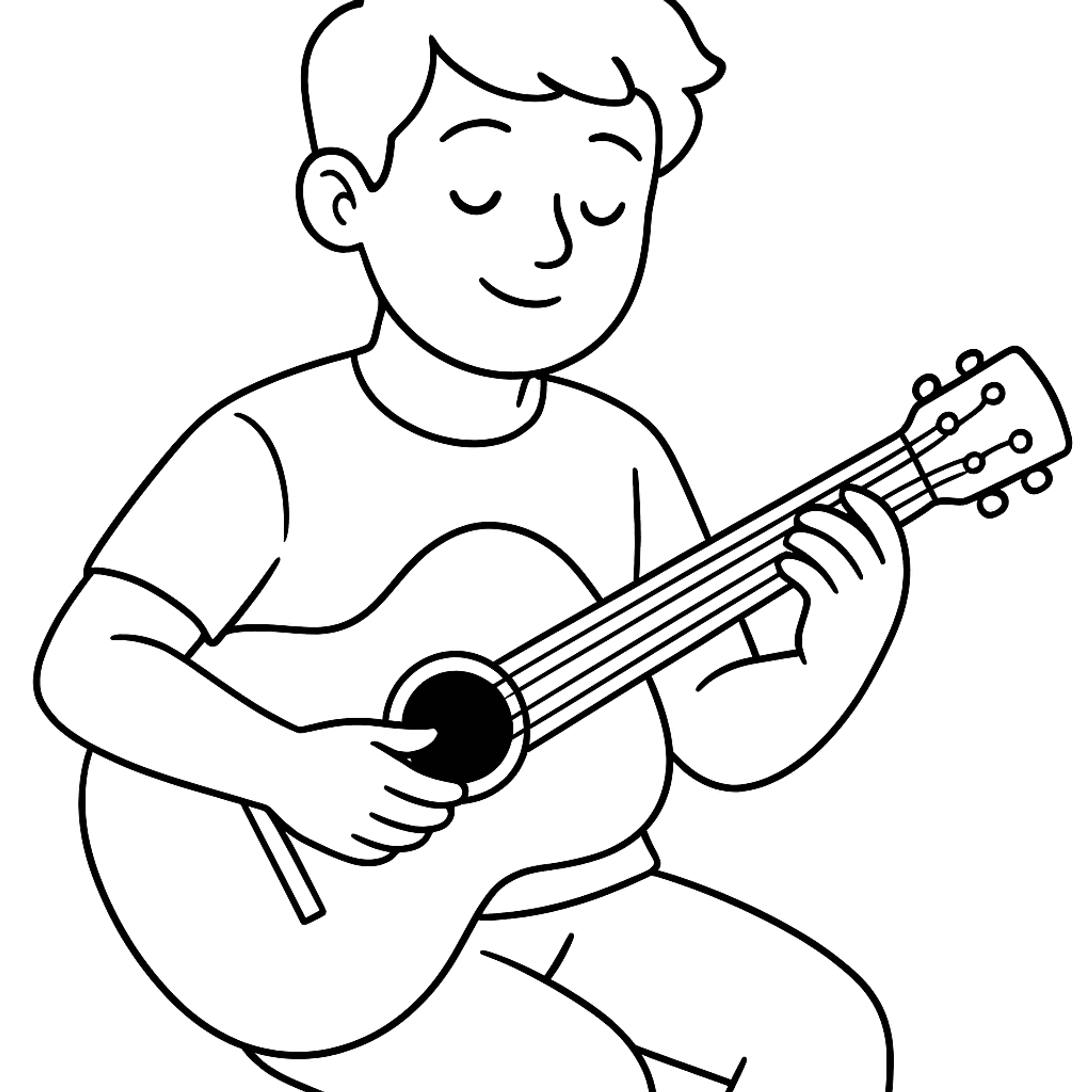 Muzikant Kleurplaat