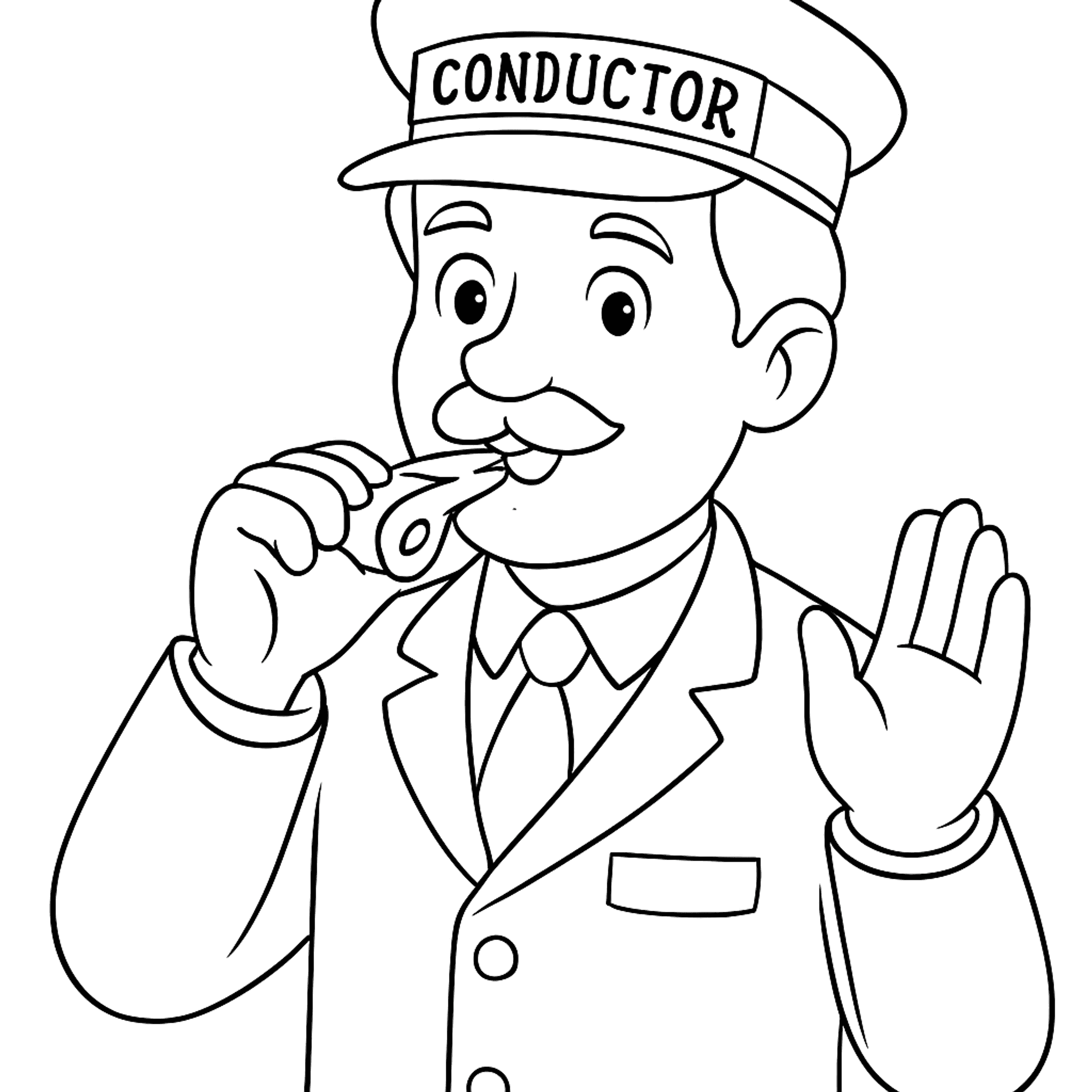 Treinconducteur Kleurplaat