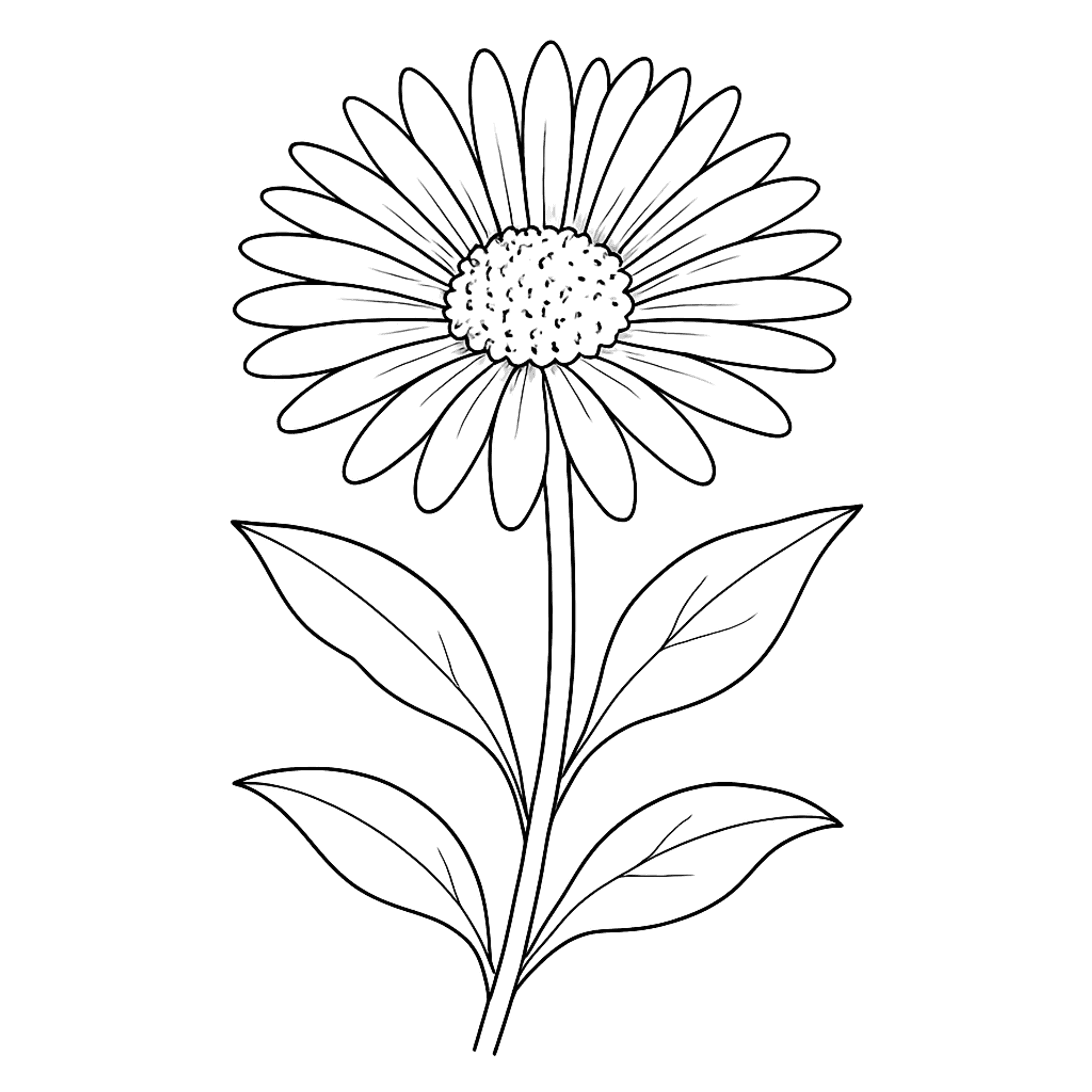 Aster Kleurplaat