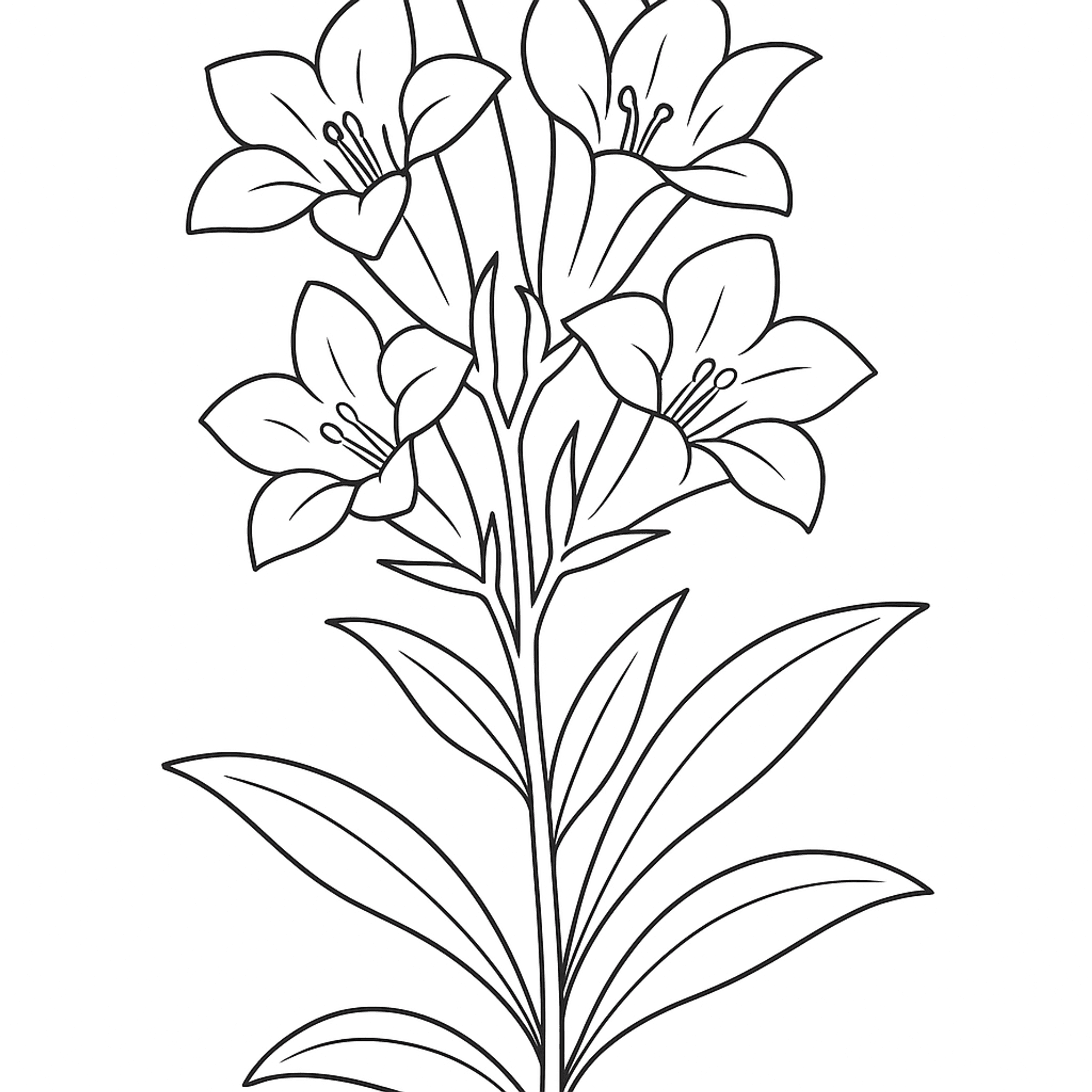 Gentian Blue Kleurplaat