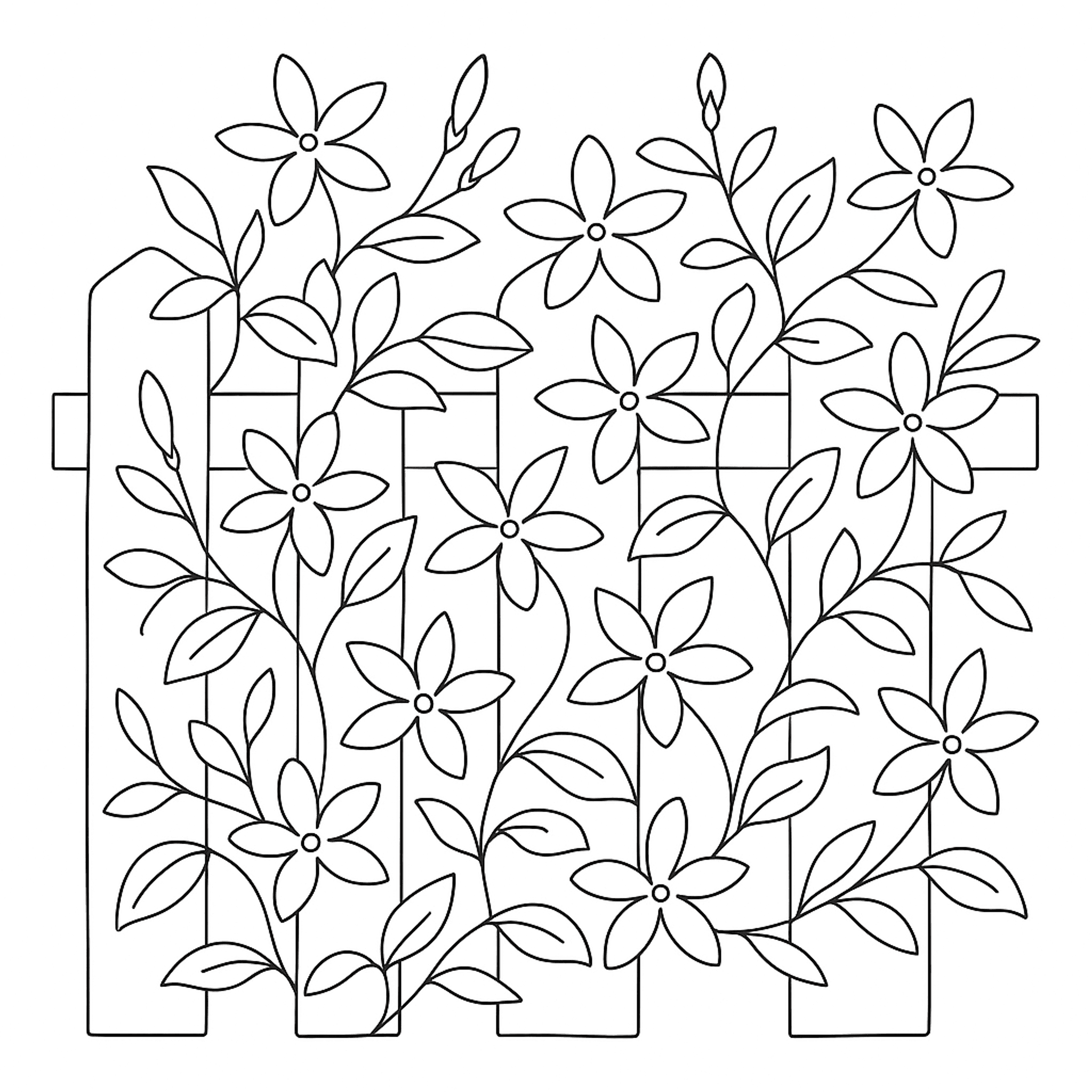Jasmine Vine Kleurplaat