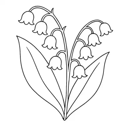 Lelietje-van-dalen Kleurplaat