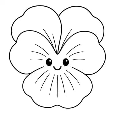 Viooltje Kleurplaat