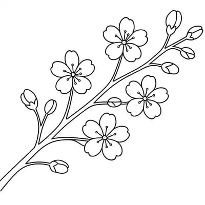 Sakura Tak Kleurplaat