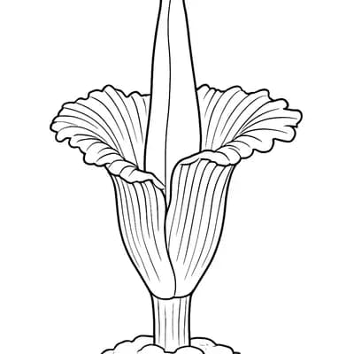 Titan Arum Kleurplaat