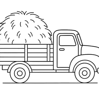 Boerderij Vrachtwagen Kleurplaat