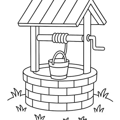 Waterput Kleurplaat