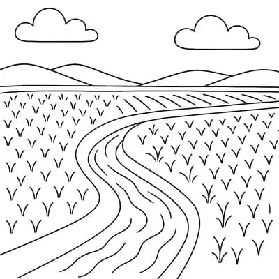Irrigation Canal Kleurplaat