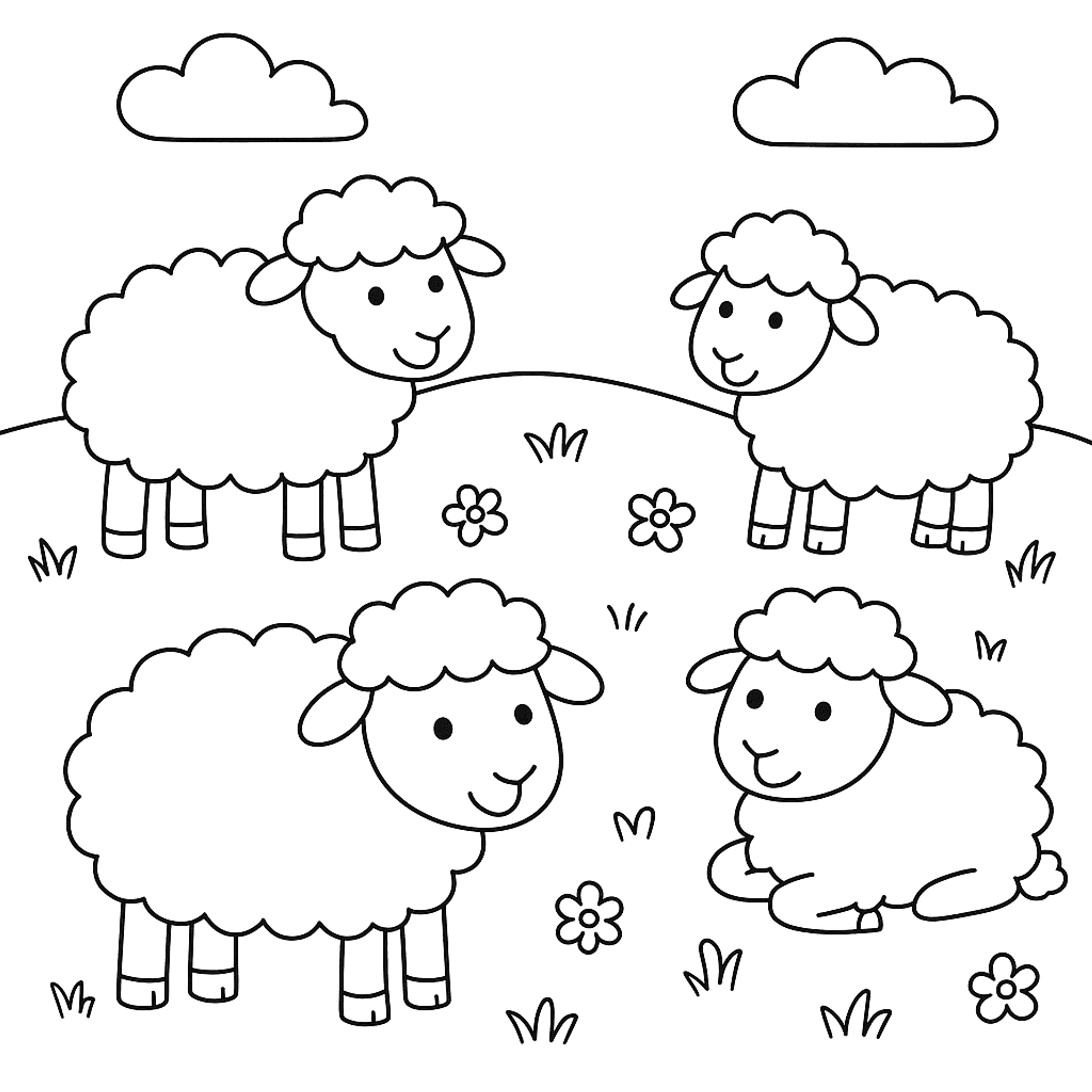 Schaap Kleurplaat
