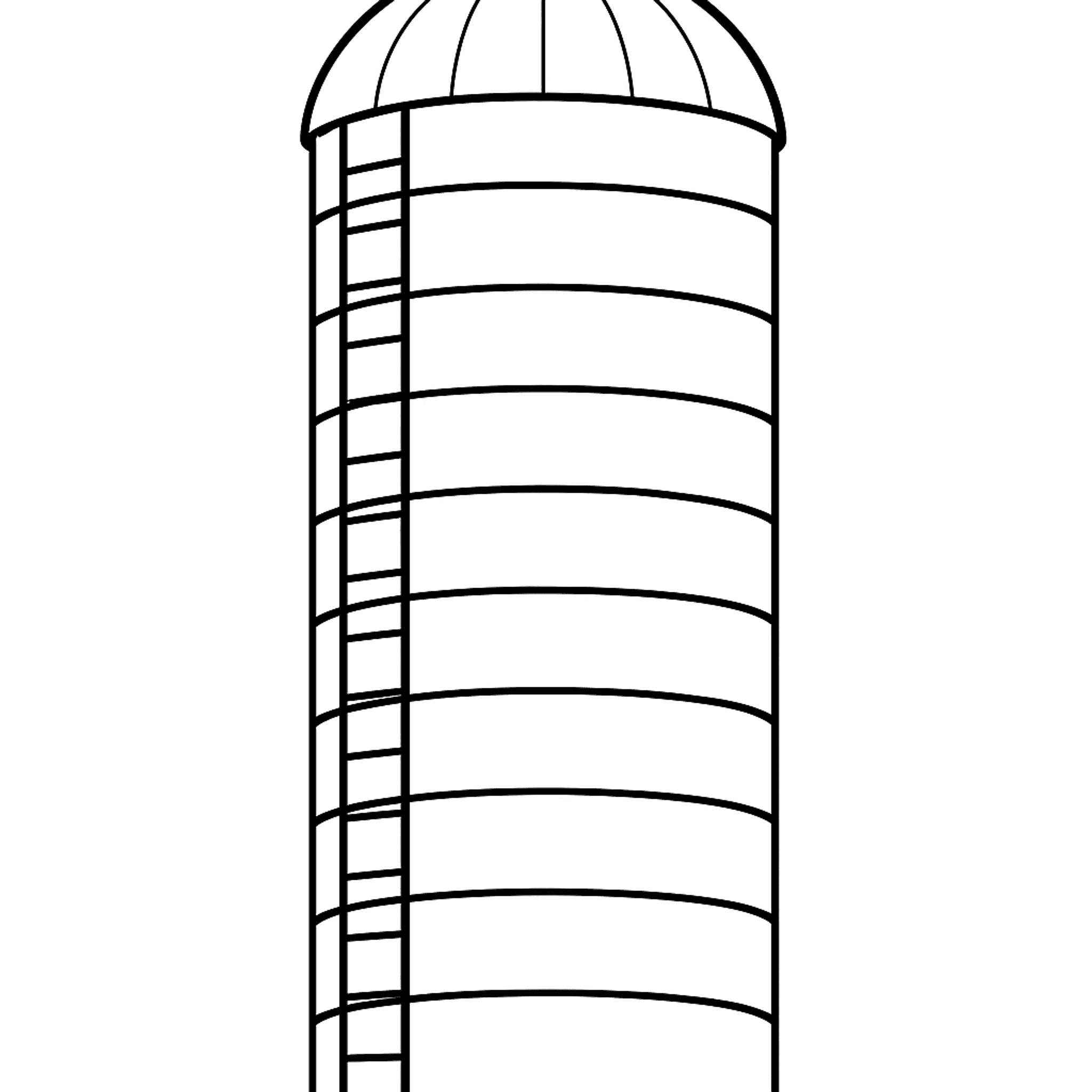 Graansilo Kleurplaat