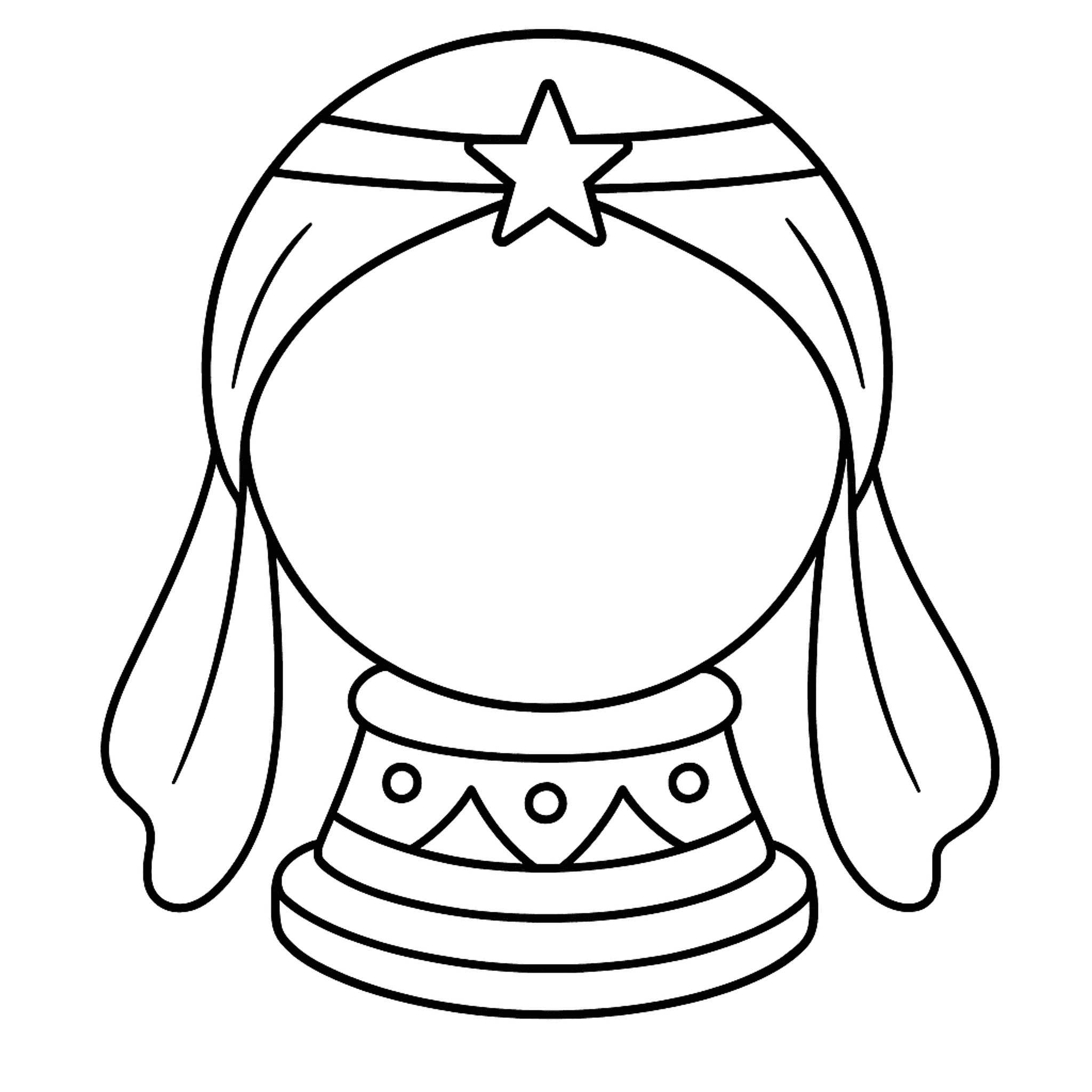 Circus Fortune Teller Kleurplaat