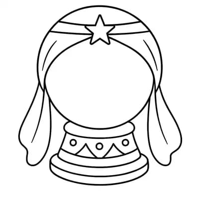 Circus Fortune Teller Kleurplaat