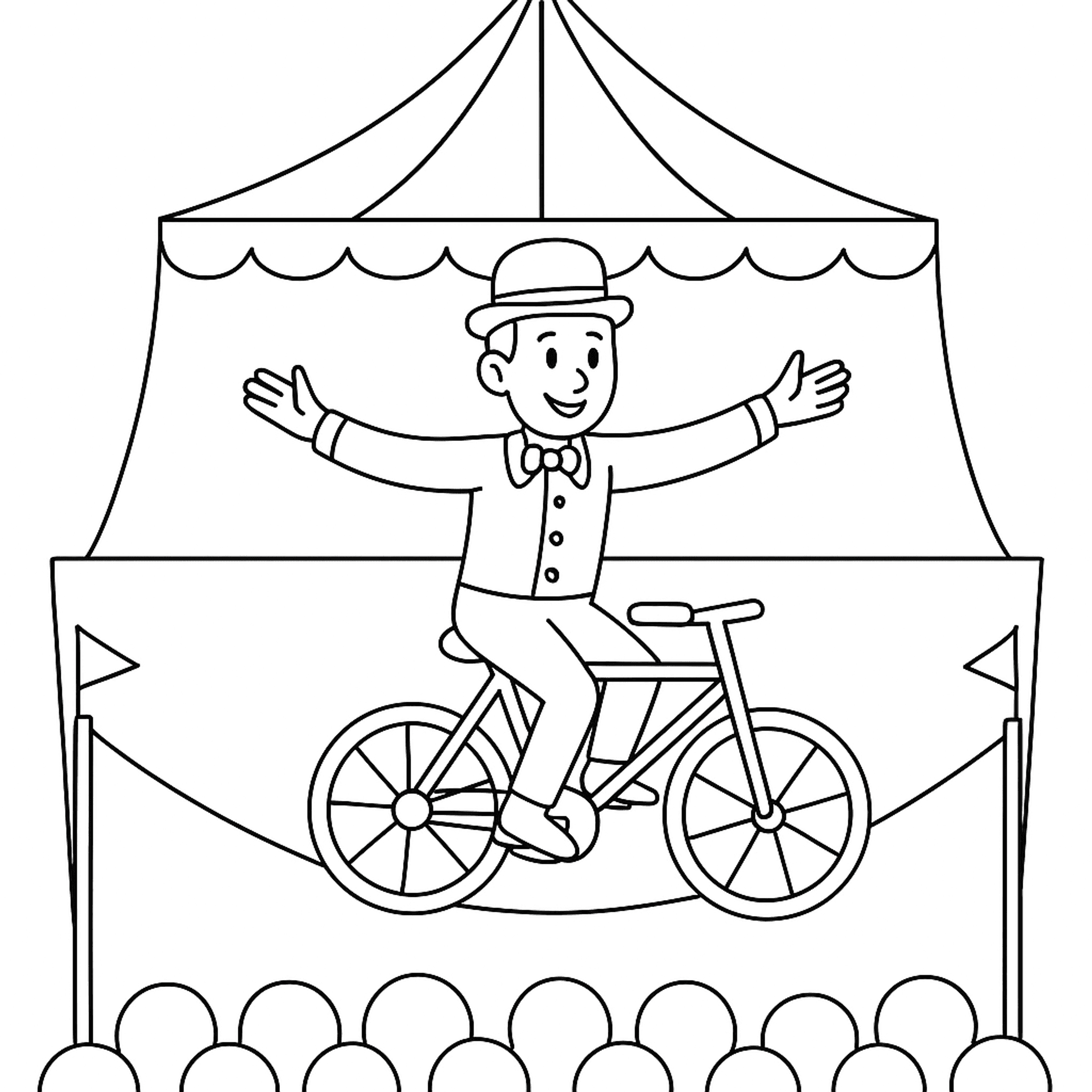 Circus High Wire Kleurplaat