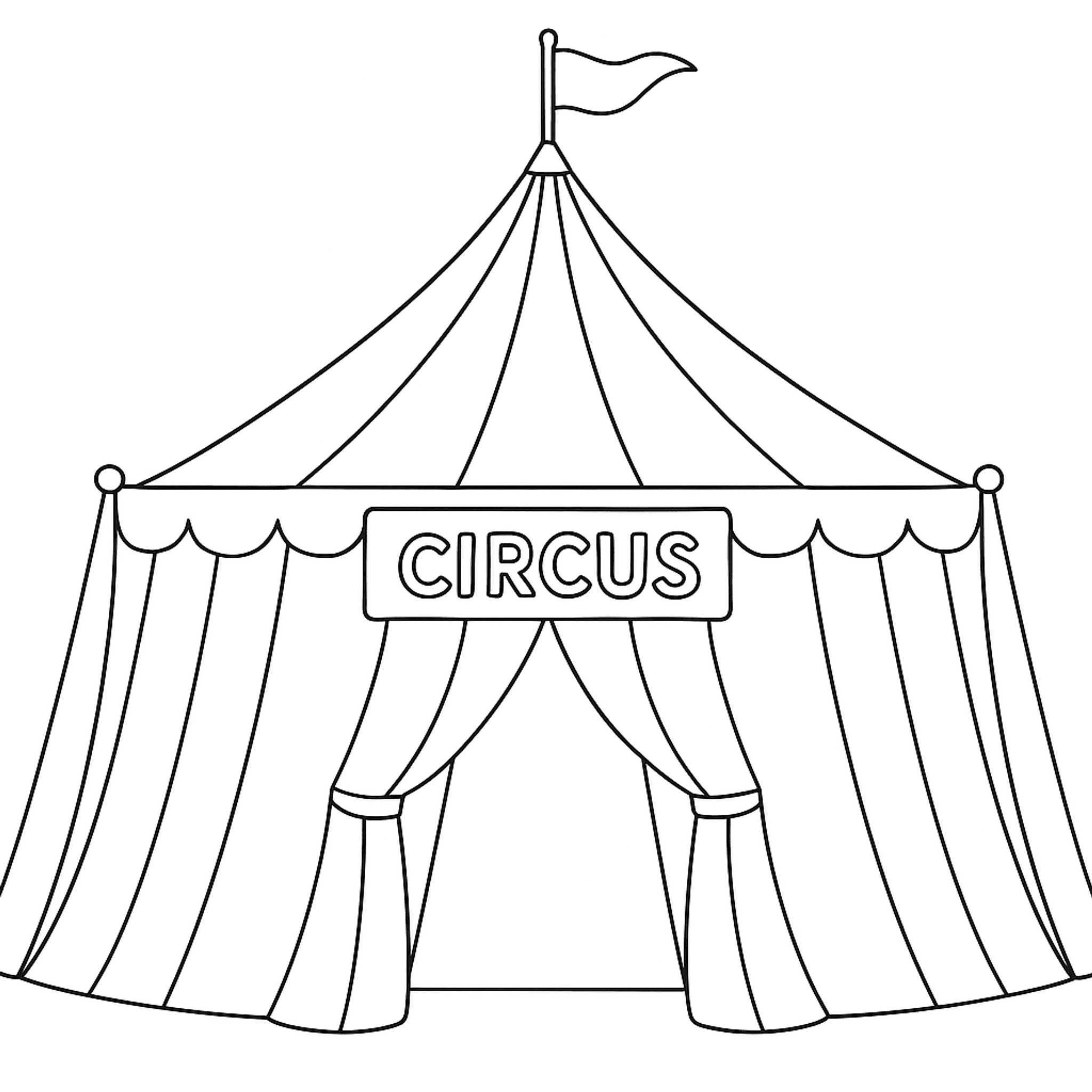 Circustent Kleurplaat