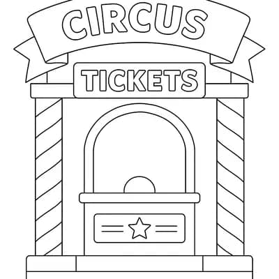 Circuskaartjes Kleurplaat
