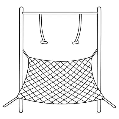 Circus Trapeze Net Kleurplaat