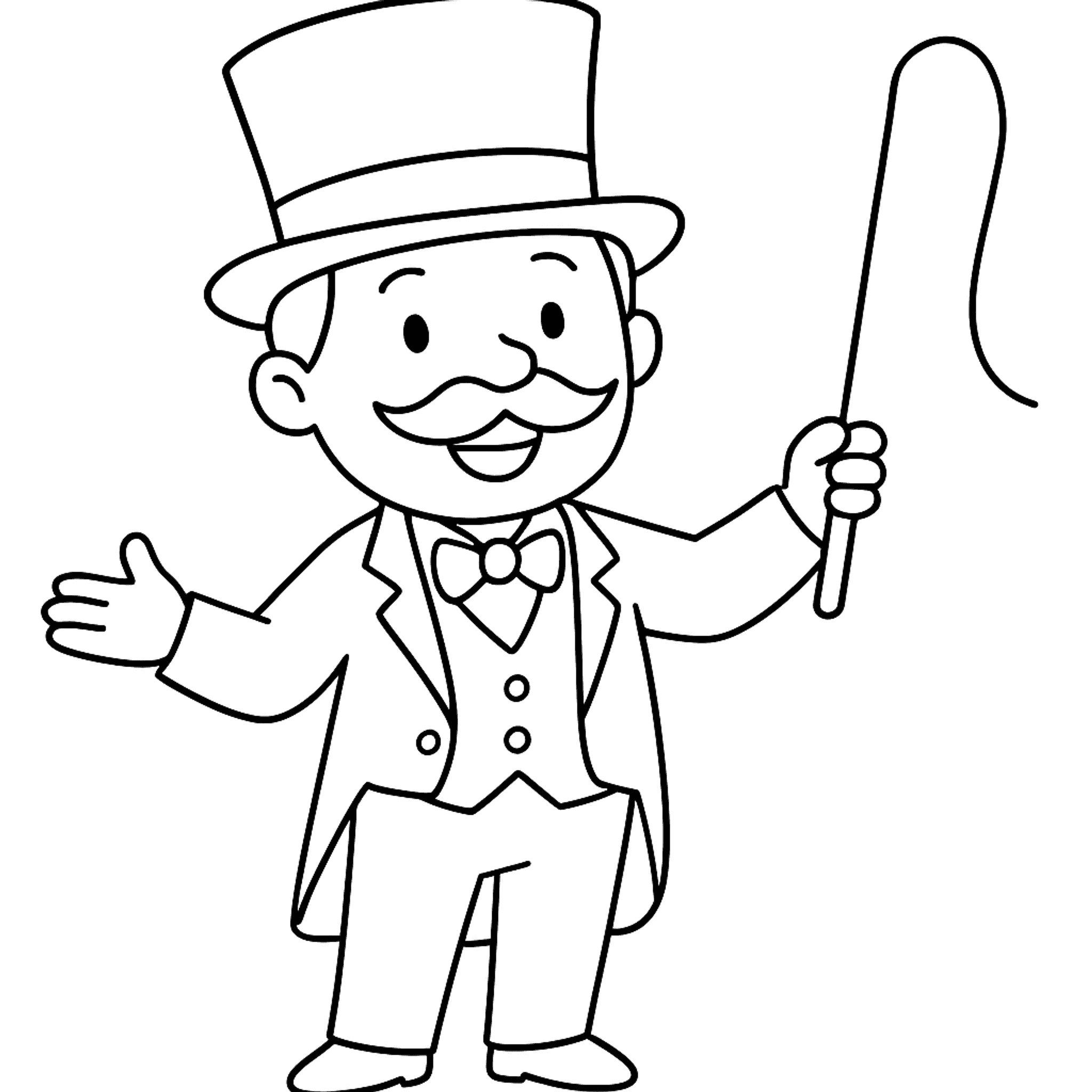 Circusdirecteur Kleurplaat
