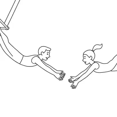 Trapeze Vangst Kleurplaat