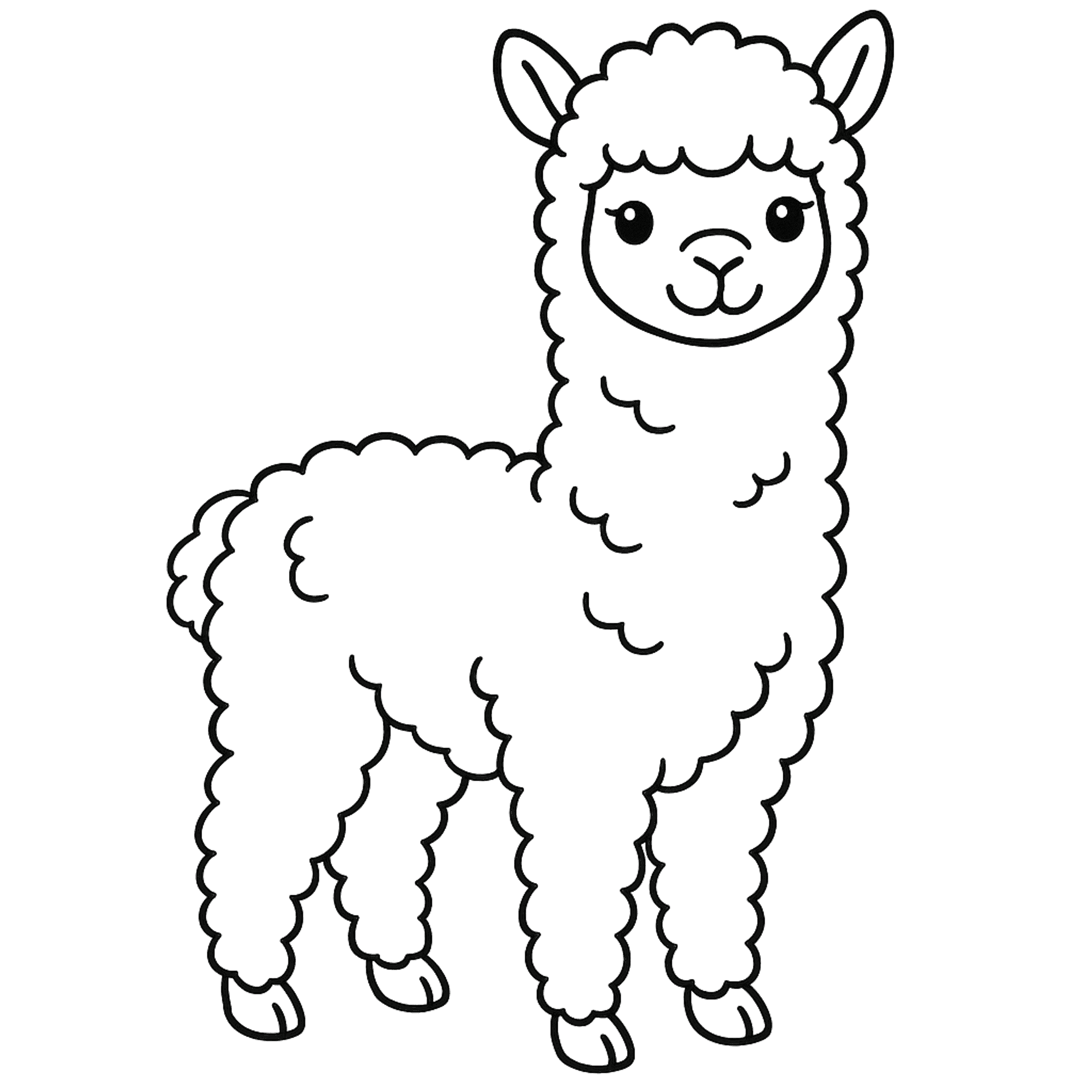 Alpaca Kleurplaat