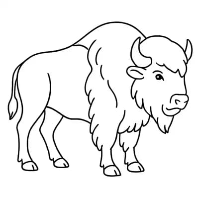 Bizon Kleurplaat