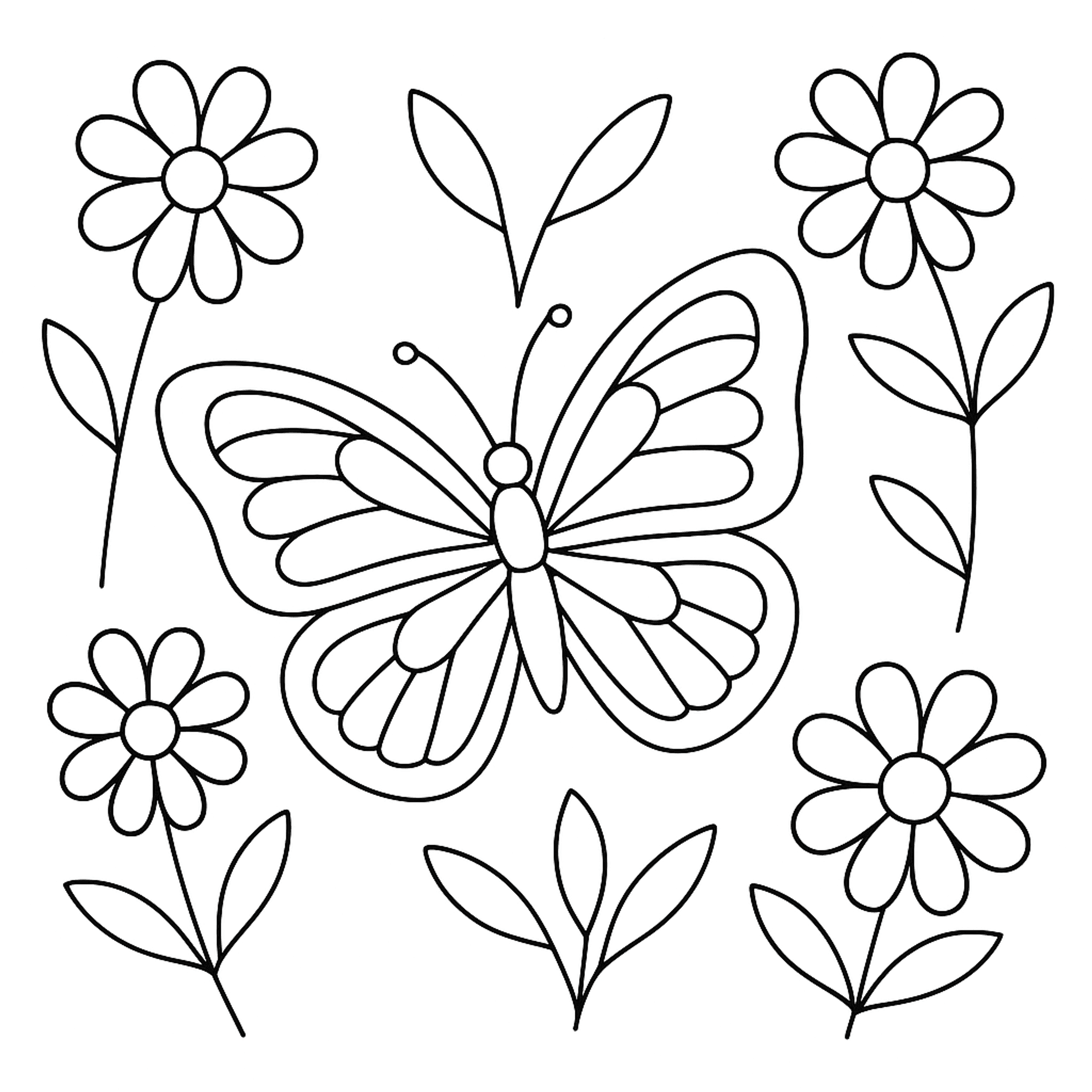Vlinder Kleurplaat