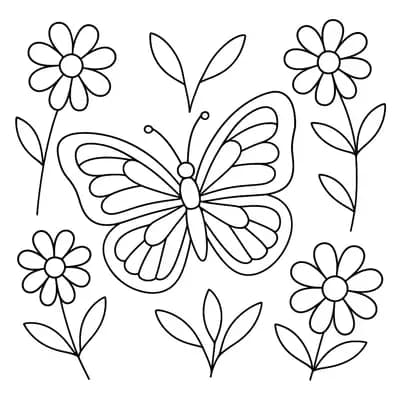 Vlinder Kleurplaat