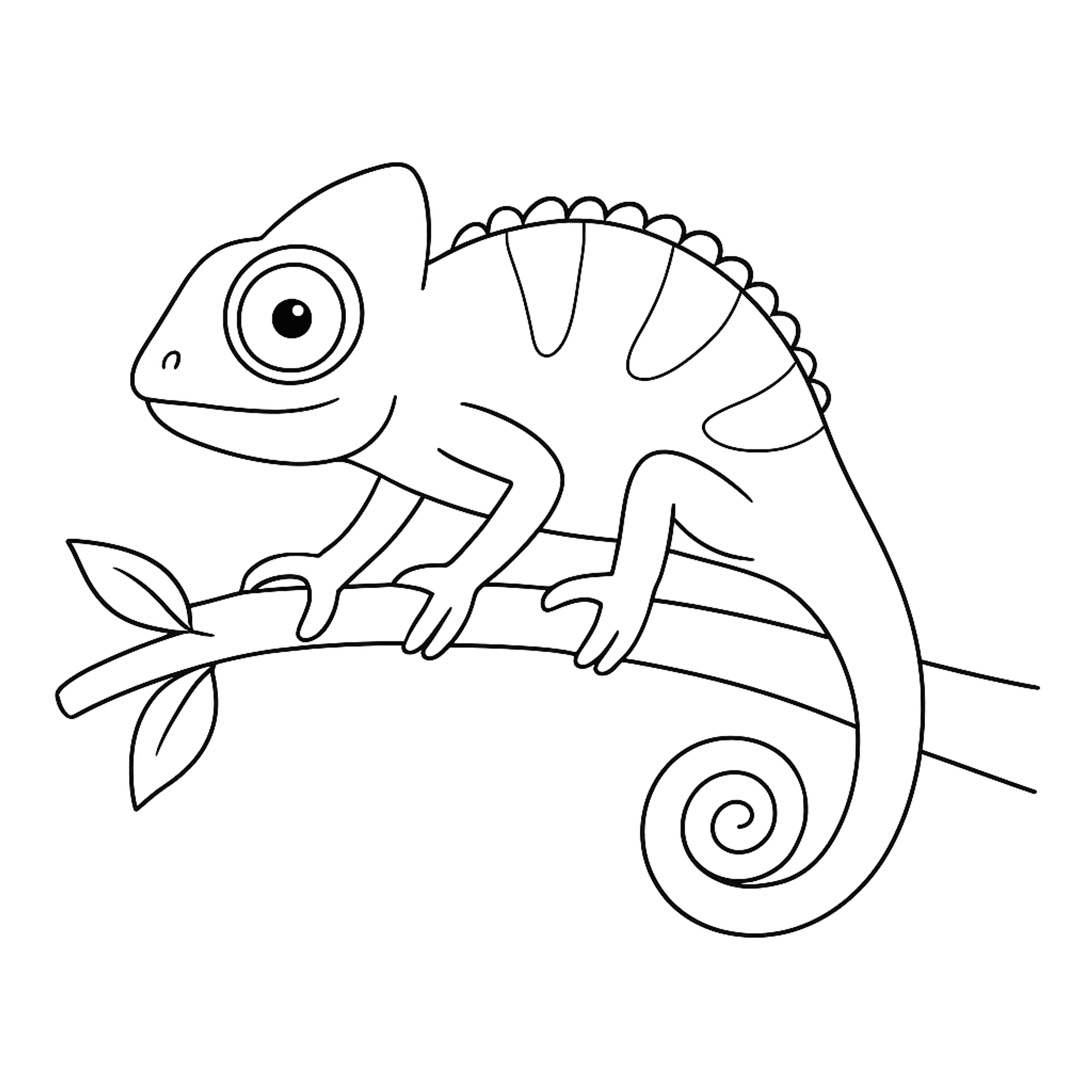 Kameleon Kleurplaat