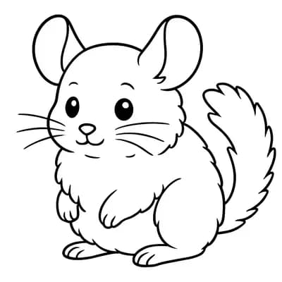 Chinchilla Kleurplaat