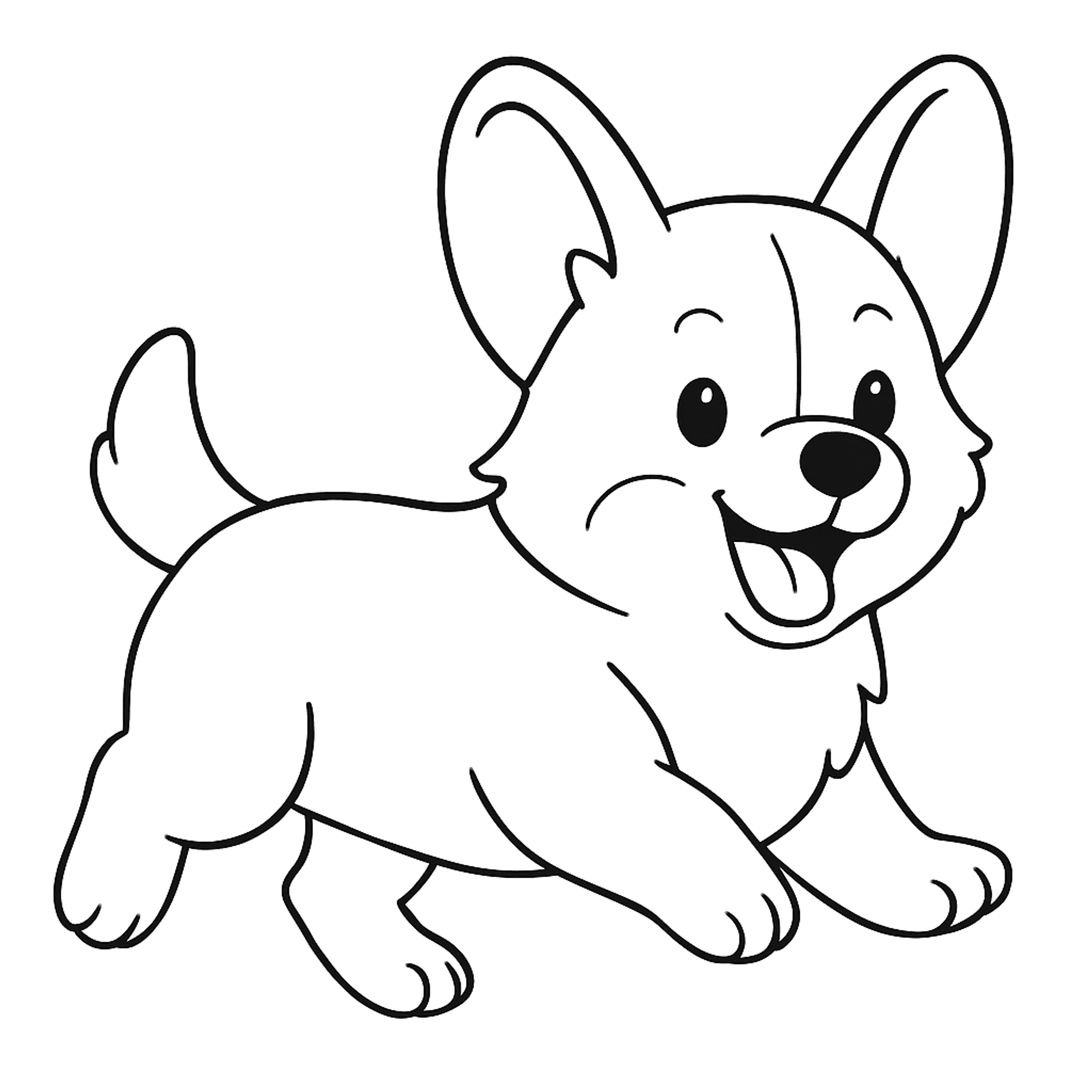 Corgi Kleurplaat