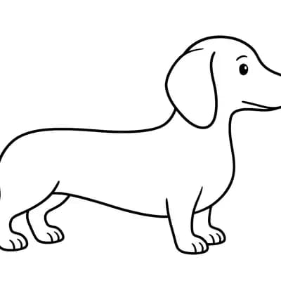 Teckel Kleurplaat