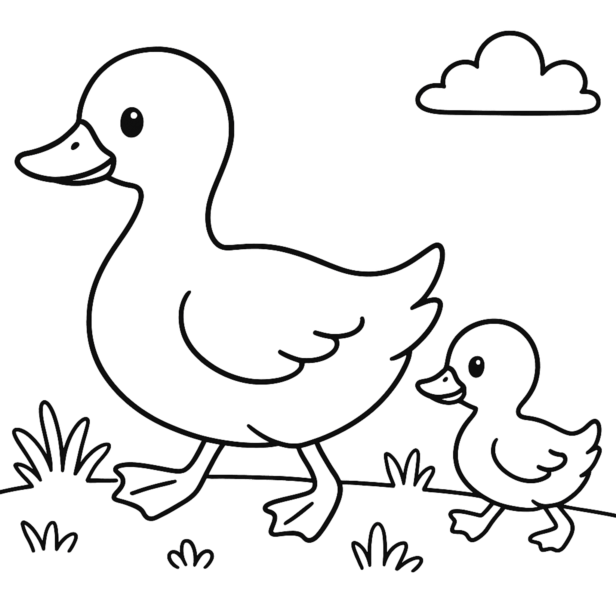Eendjes Kleurplaat