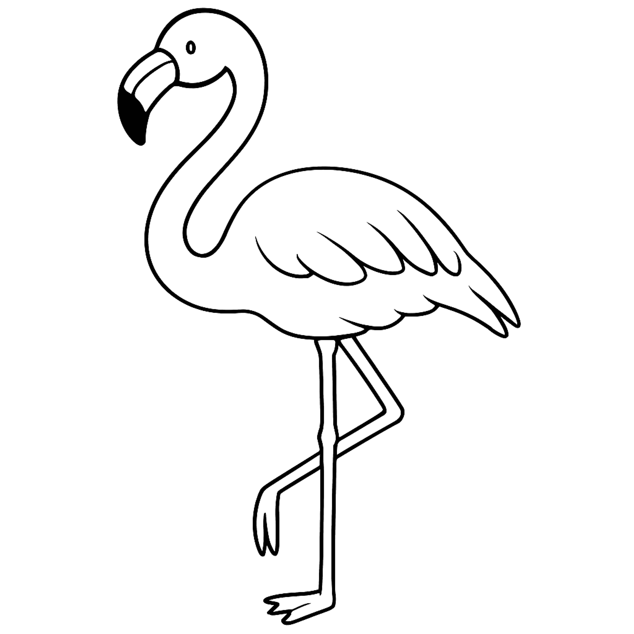 Flamingo Kleurplaat