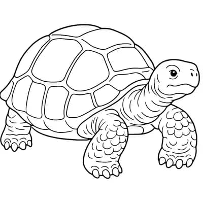 Reuzenschildpad Kleurplaat