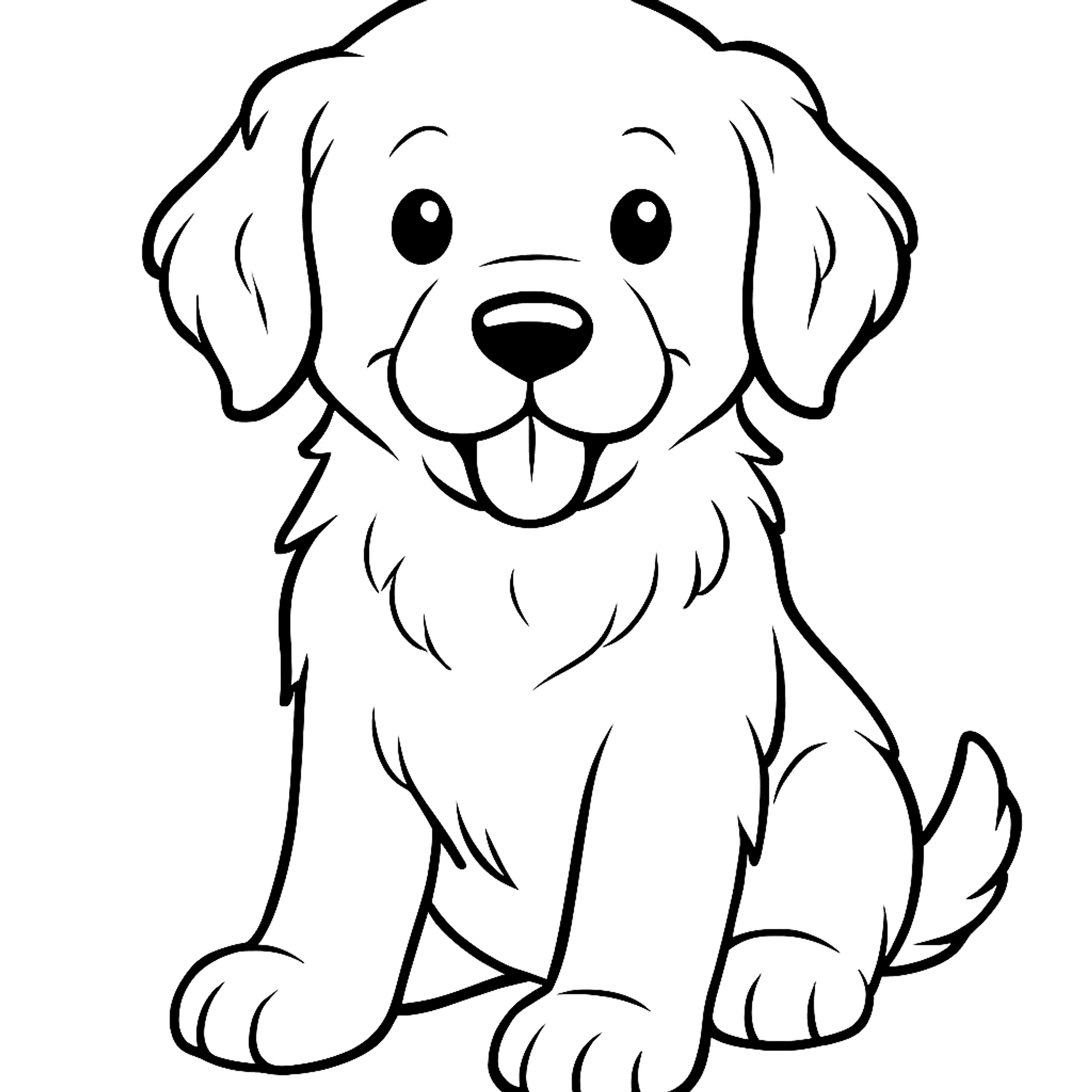 Golden Retriever Puppy Kleurplaat