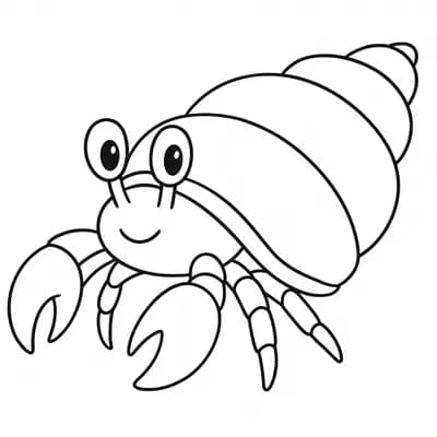Heremietkreeft Kleurplaat