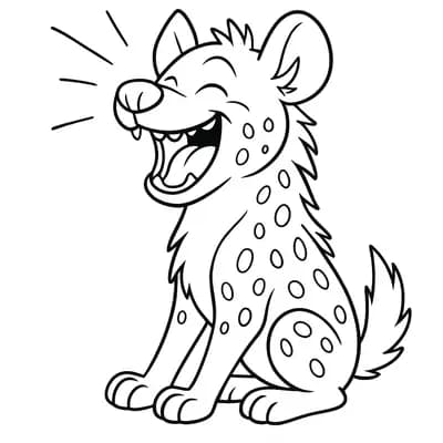 Hyena Kleurplaat