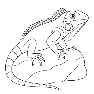 Leguaan Kleurplaat