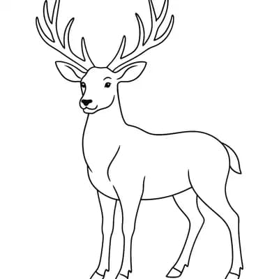 Majestueus Hert Kleurplaat