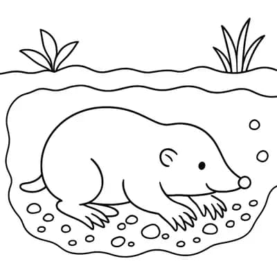 Mol Kleurplaat