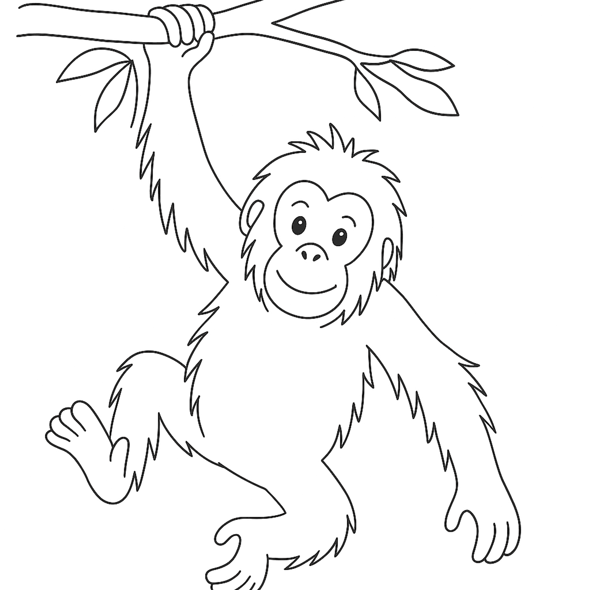 Orang-oetan Kleurplaat