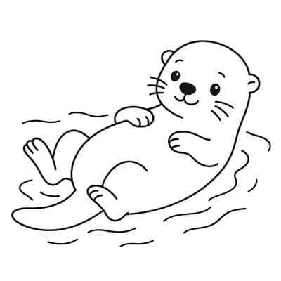 Otter Kleurplaat