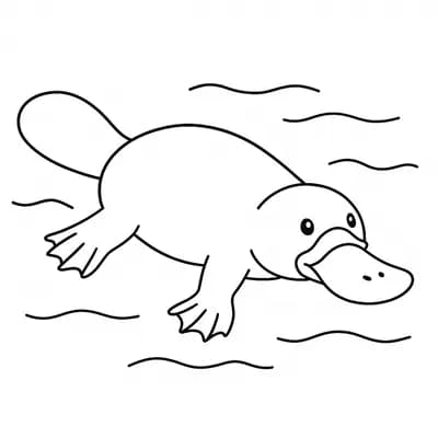 Vogelbekdier Kleurplaat