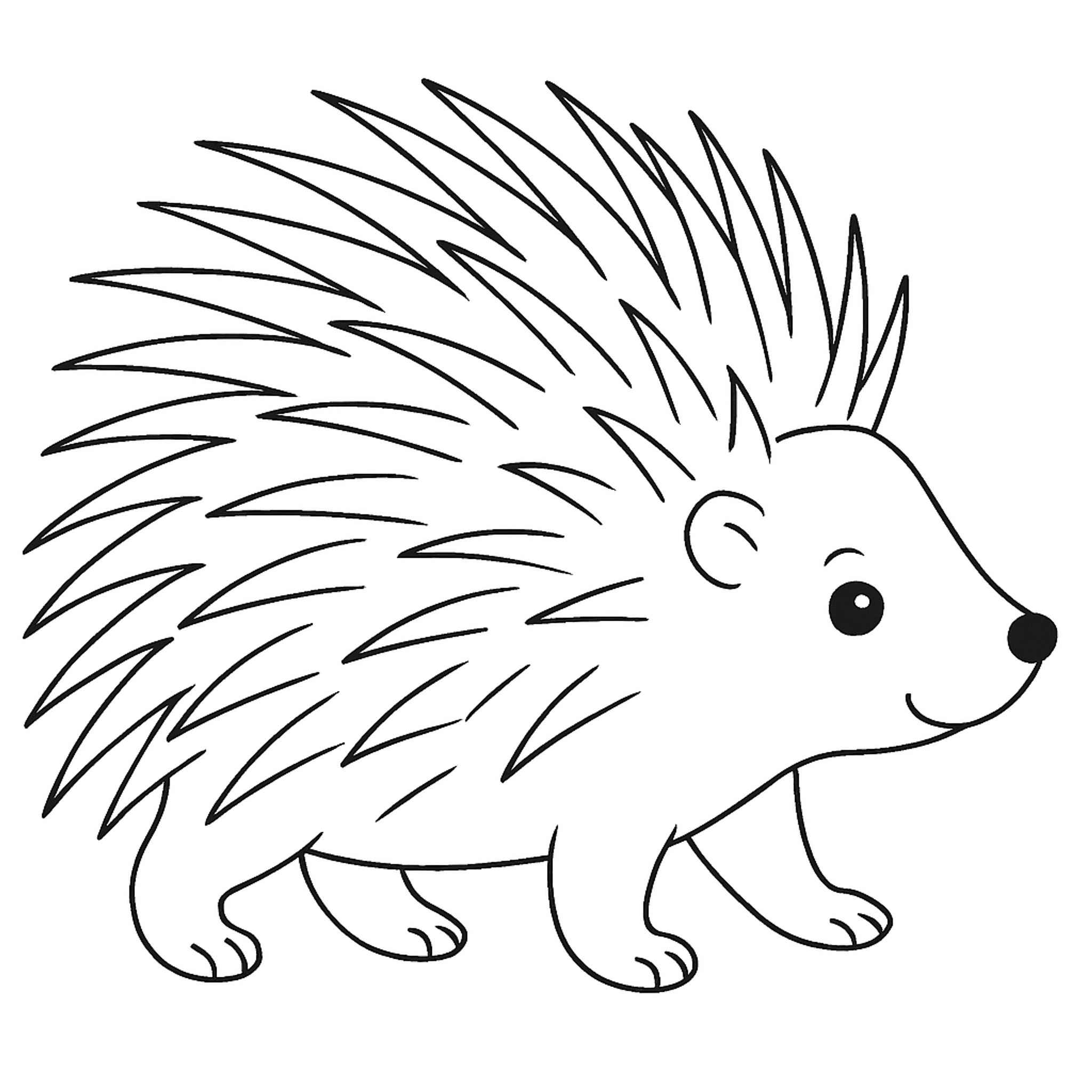 Stekelvarken Kleurplaat