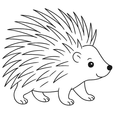 Stekelvarken Kleurplaat