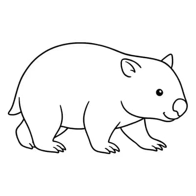 Wombat Kleurplaat